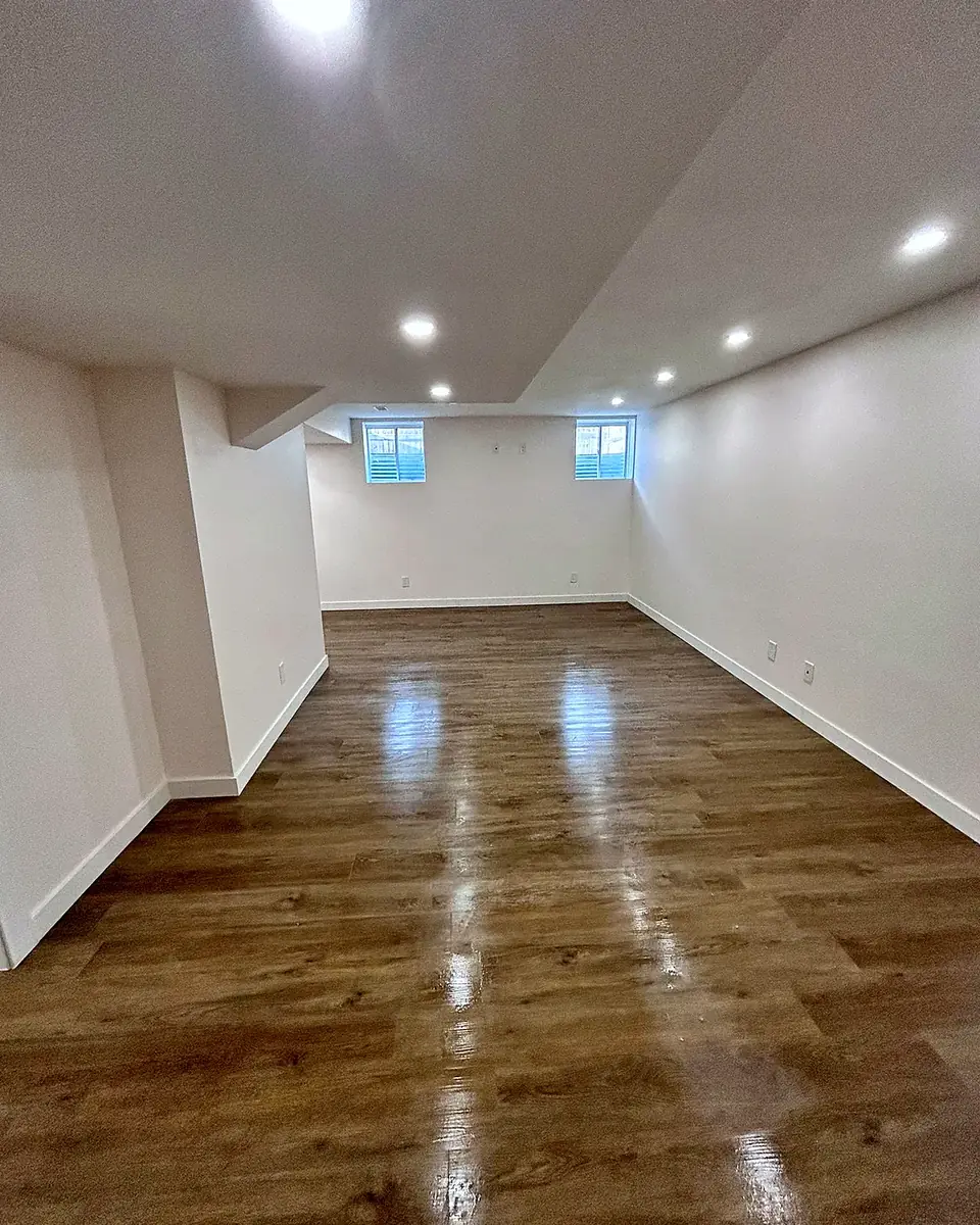 Basement finishing after renovation