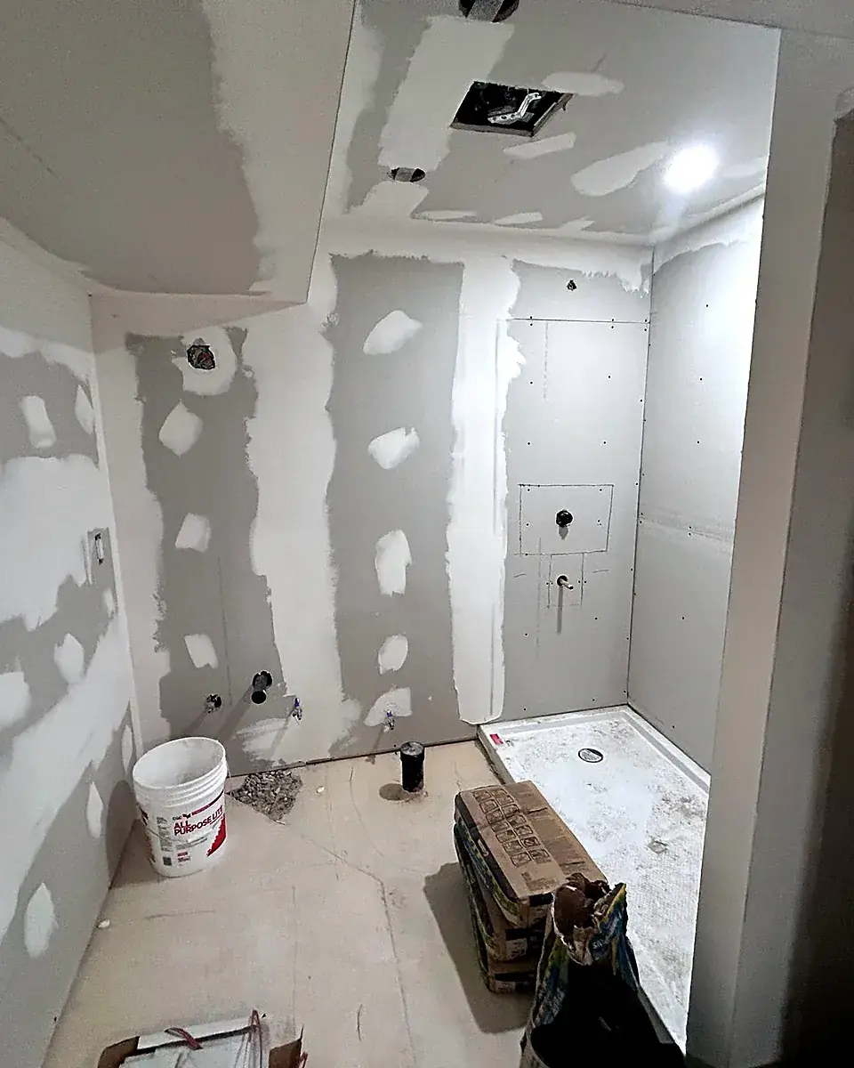 Basement bathroom before renovation